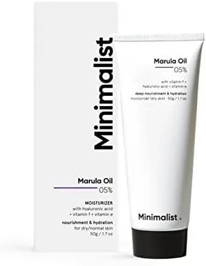 Minimalist Marula Oil 5% Face Moisturizer For Dry Skin With Hyaluronic Acid For Deep Nourishment & Hydration, For Men & Women, 50 g