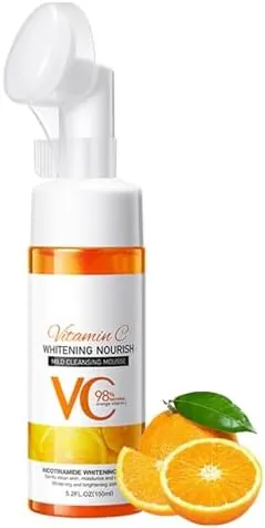 Vitamin C Face Cleanser, Gentle Face Cleanser For Sensitive Skin & Oily Skin, Sensitive Face Wash Women & Men For Dry Skin, Facial Cleanser For Blackheads, Acne, Dull Skin, Hydrated