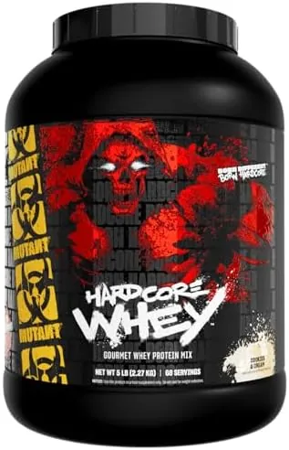 MUTANT Hardcore Isolate Blend, 24 g Protein per Serving, Fast-Digesting Formula with Isolate and Hydrolysate, 70 Servings, 5 lb (2.27 kg), Cookies & Cream Flavour