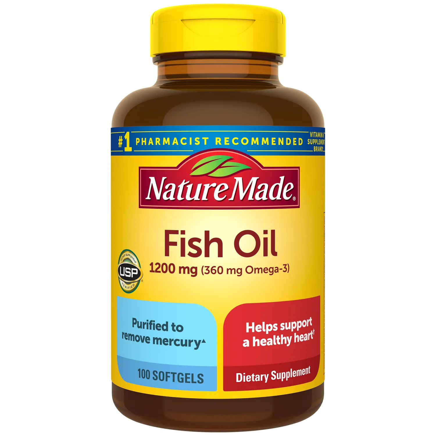 Nature Made Fish Oil 1200mg Softgels 200 Count
