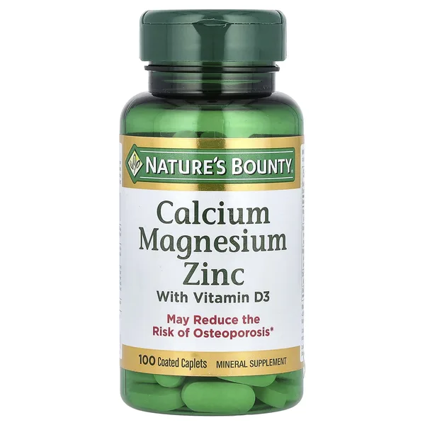 Calcium Magnesium Zinc with Vitamin D3, 100 Coated Tablets