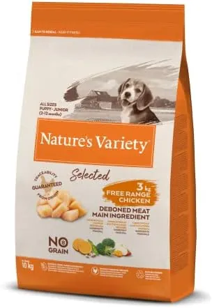Selected Complete Dry Food for Junior Dogs with Free Range Chicken - 10 Kg