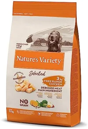 Selected Complete Dry Food for Medium & Maxi Dogs with Free Range Chicken - 10 Kg