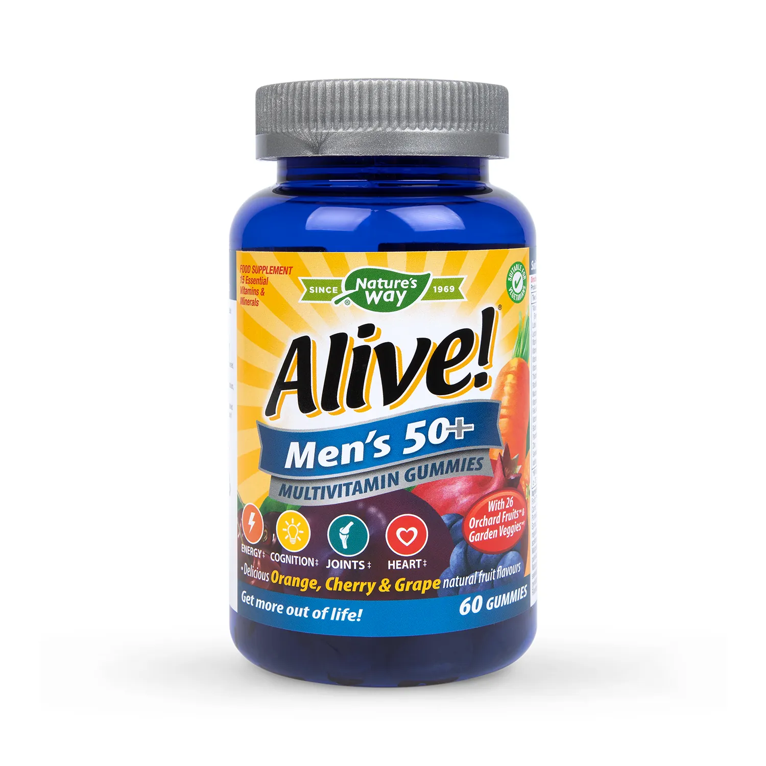 Alive! Men’s Ultra 50+ Multi Vitamin & Mineral 60 Gummies