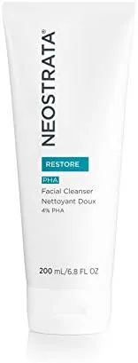 NEOSTRATA RESTORE PHA Hydrating Gel Facial Cleanser; Sensitive Skin Exfoliating Blackhead Remover; Pore Minimizer; Acne Face Wash Makeup Remover with Glycine for Collagen & Polyhydroxy Acid, 6.8 oz
