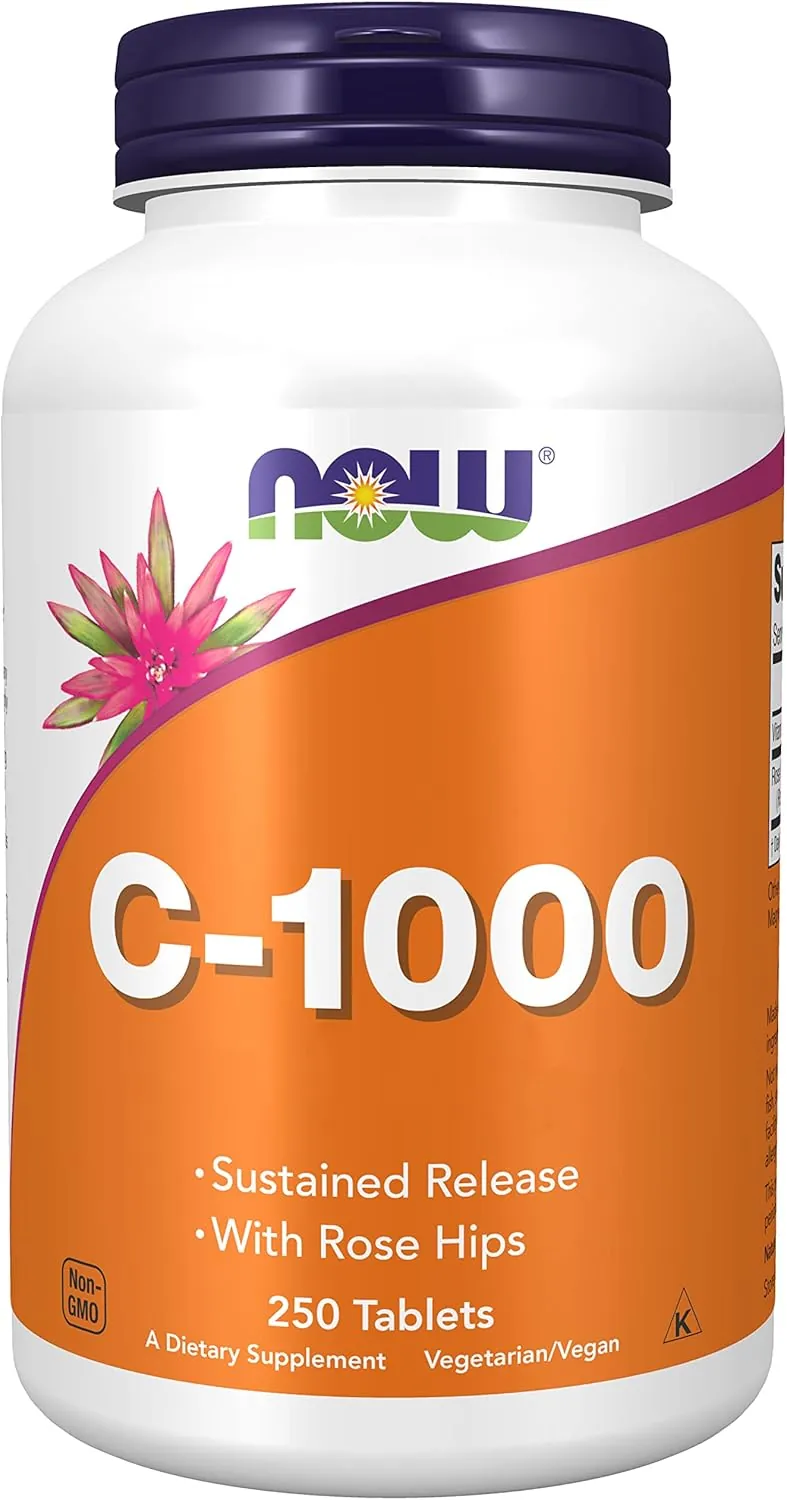 NOW Foods Vitamin C-1000 with Rose Hips & Bioflavonoids - 250 Tablets