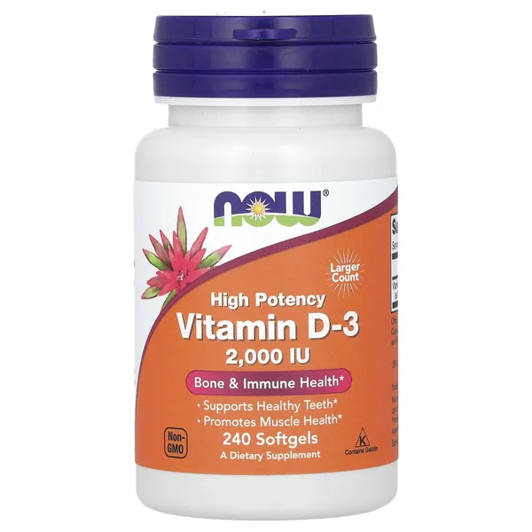 Vitamin D-3, High Potency, 2,000 IU, 240 Softgels