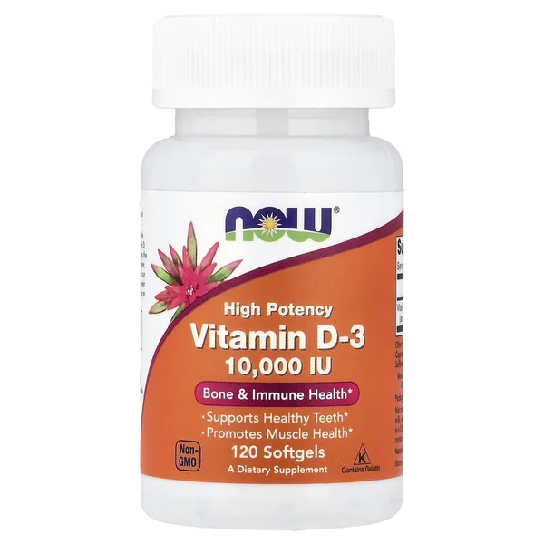 Vitamin D3, High Potency, 10,000 IU, 120 Softgels