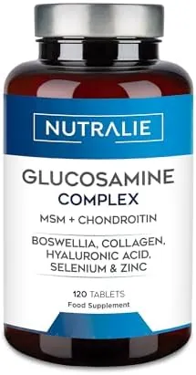 Glucosamine and Chondroitin MSM, Collagen, Hyaluronic Acid, Boswellia, Selenium and Zinc - 120 Tablets Glucosamine Complex Nutralie