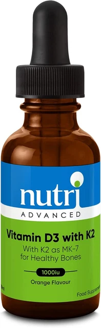 Nutri Advanced Vitamin D3 with K2 Liquid Drops 30ml
