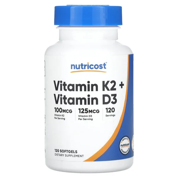 Vitamin K2 + Vitamin D3, 120 Capsules