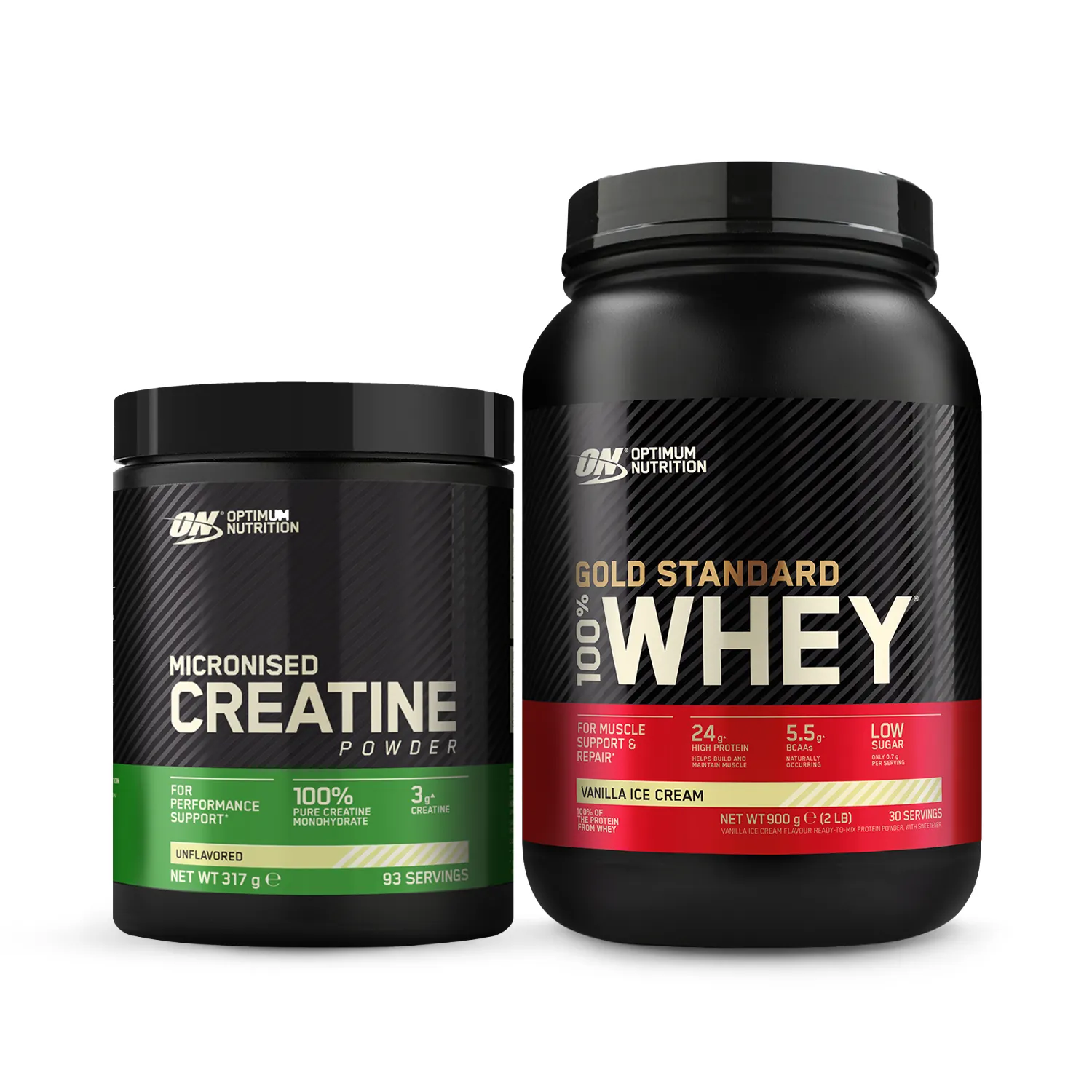 Creatine & Whey Gold Standard Vanilla Ice Cream Bundle