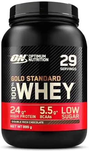 Optimum Nutrition, Gold Standard 100% Whey Protein Powder, Double Rich Chocolate, 899g, 29 Servings