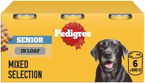 Pedigree - Wet Dog Food - for Senior Dogs - Mixed Selection in Loaf - 6 x 400 g