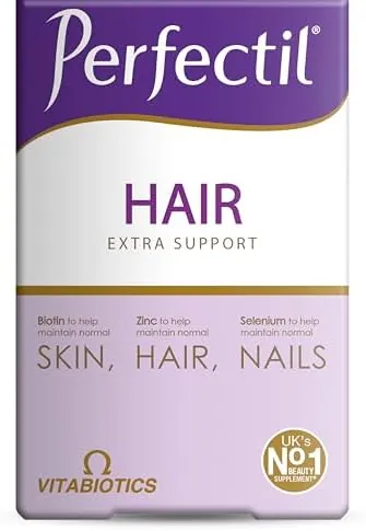 Perfectil Hair Beauty Supplement for Hair - Includes Biotin, CoQ10 & Collagen, 60 Tablets 30-Day Supply, by Vitabiotics