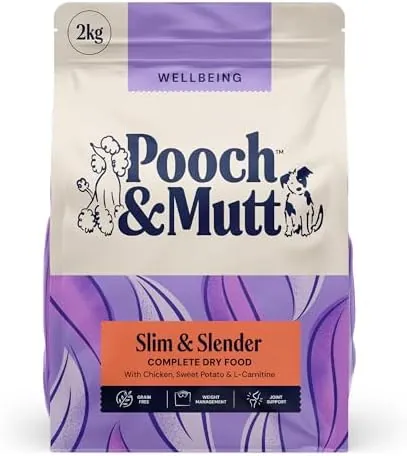 Pooch & Mutt - Slim & Slender, Complete Dry Dog Food (Grain Free), Chicken and Sweet Potato, 2kg