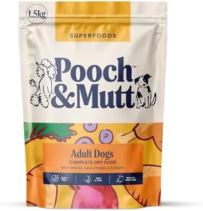 Adult Superfood Complete Dry Dog Food Grain Free (Regular Sized Kibble), Chicken, 1.5kg