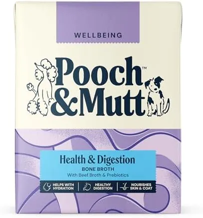 Health & Digestion Beef Bone Broth for Dogs, for Senstive Stomachs and Digestion Health, 375ml