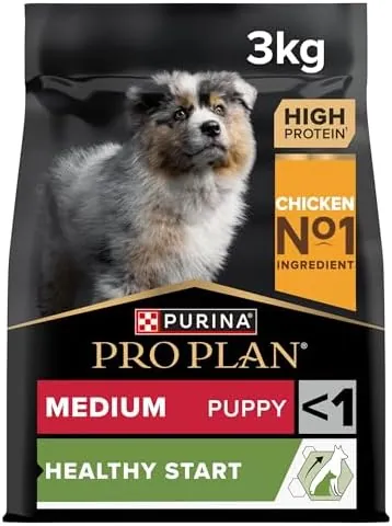 PRO PLAN Medium Puppy Healthy Start up to 12-15 Months Dry Dog Food Chicken 3kg Pack