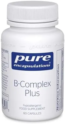 Vitamin B-Complex Plus - Balanced B Vitamin Formula with Active Folate - 60 Capsules