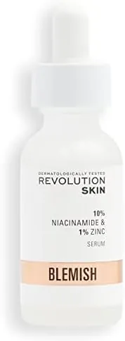 Revolution Skincare London, 10% Niacinamide + 1% Zinc Serum, Tackles Blemishes, Minimises Pore Appearance, Face Serum, 30 ml