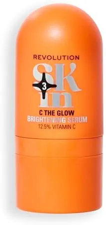 Revolution Skin, C The Glow 12.5% Vitamin C Brightening Serum, Face Serum, Boosts Radiance, Hydrating Formula, Vegan & Creulty-Free, 30ml