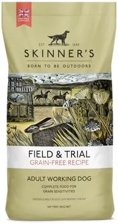 Skinner’s Field & Trial Grain Free Chicken & Sweet Potato – Complete Dry Adult Dog Food, For Dogs with Intolerance to Grains, 15kg