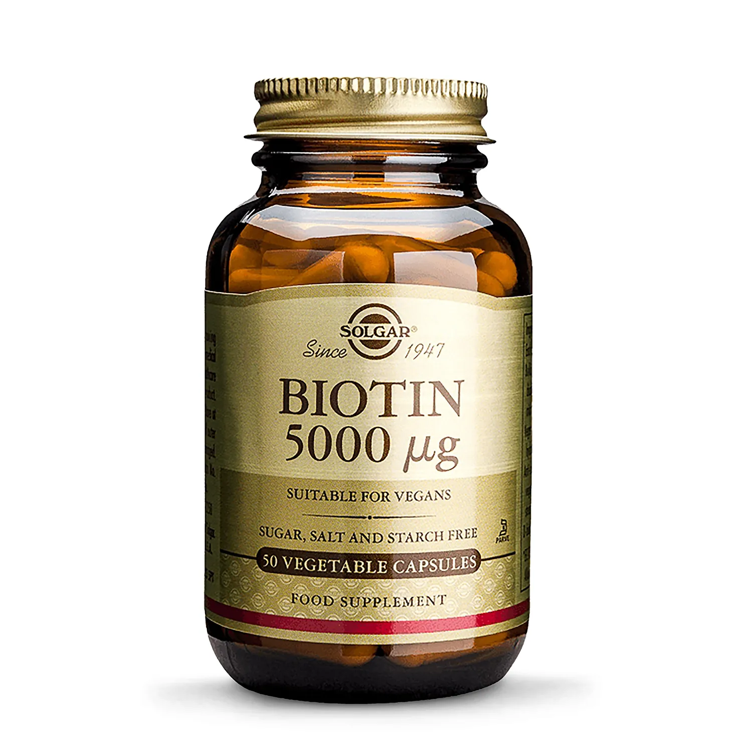 Biotin 5000µg 50 Vegi Capsules