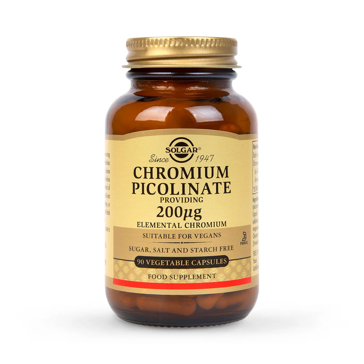 Chromium Picolinate 200µg 90 Vegi Capsules