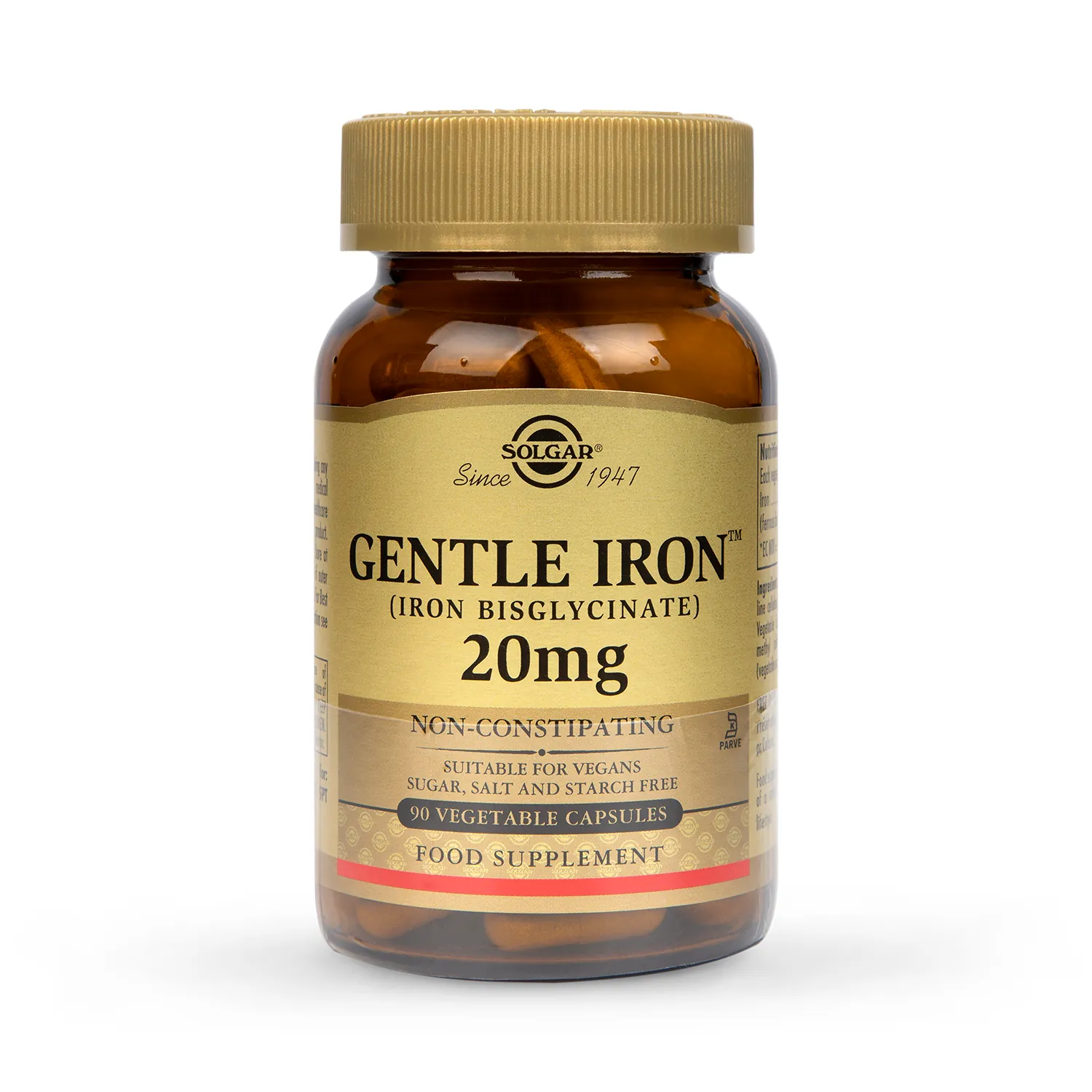 Gentle Iron 20mg 90 Vegi Capsules