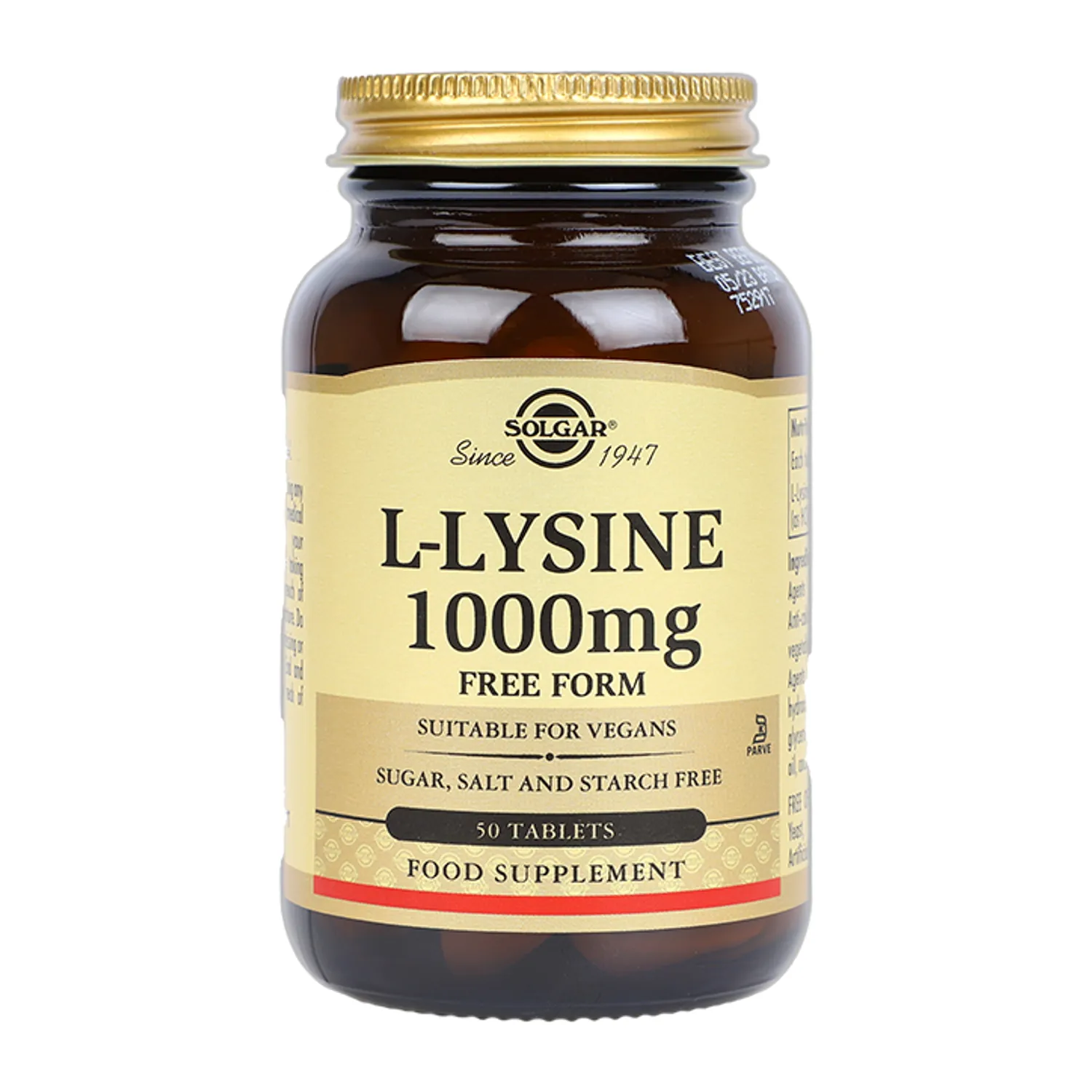 L-Lysine 1000mg Free Form 50 Tablets