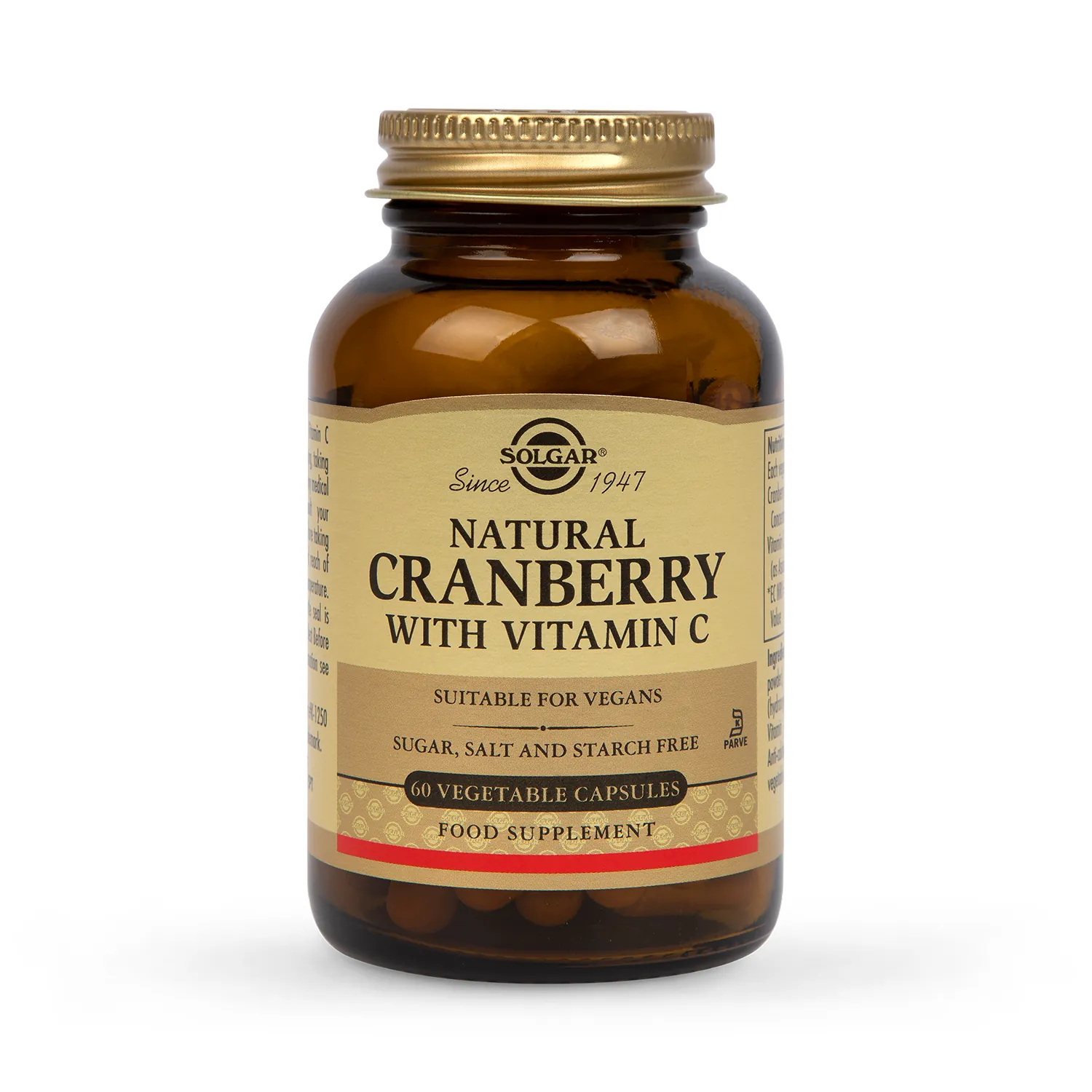 Natural Cranberry with Vitamin C 60 Vegi Capsules