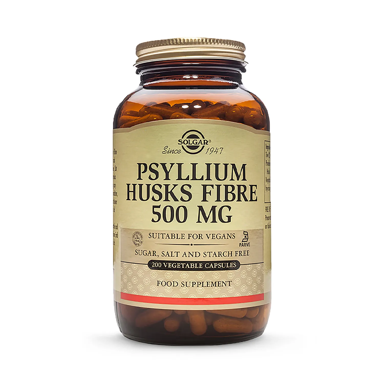 Psyllium Husks Fibre 500mg 200 Vegi Capsules