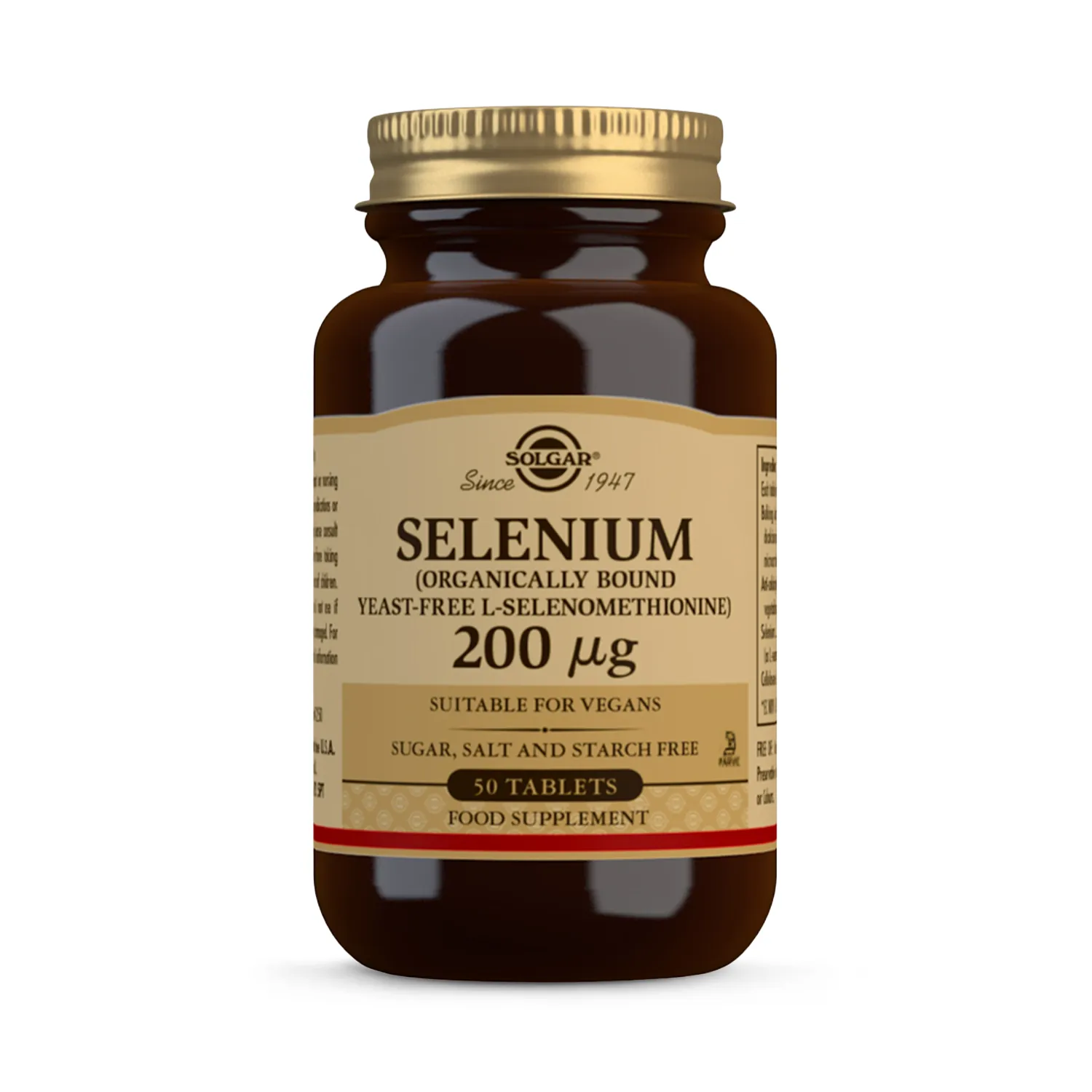 Selenium (Yeast-Free) 200µg 50 Tablets