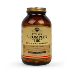 Vitamin B-Complex "100" Extra High Potency 100 Vegetable Capsules