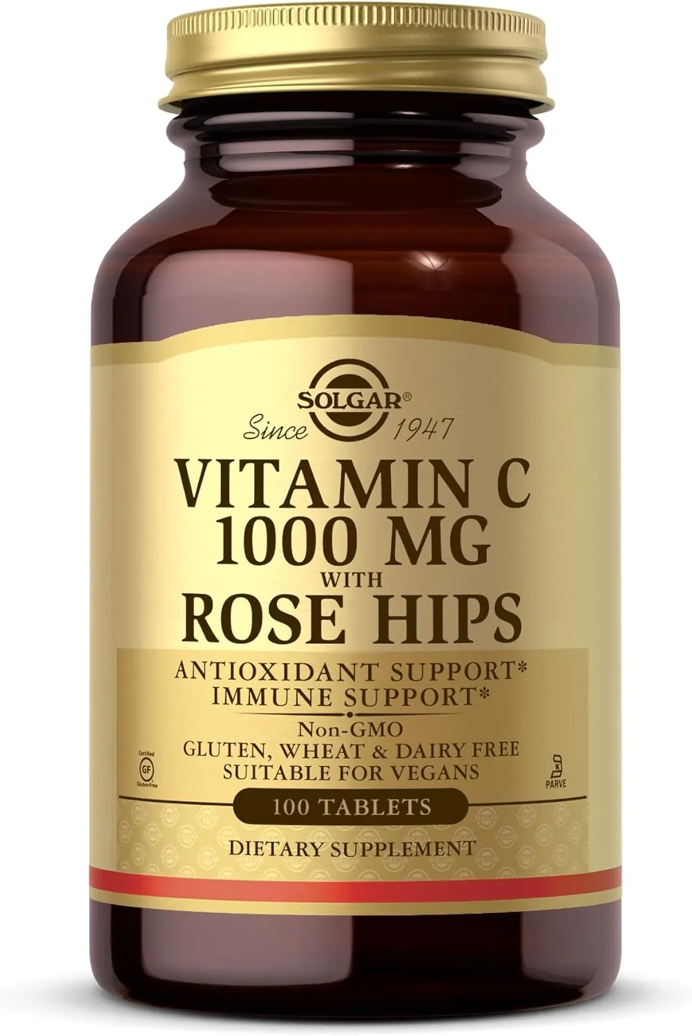 Solgar Vitamin C 1000mg with Rose Hips - 100 Tablets