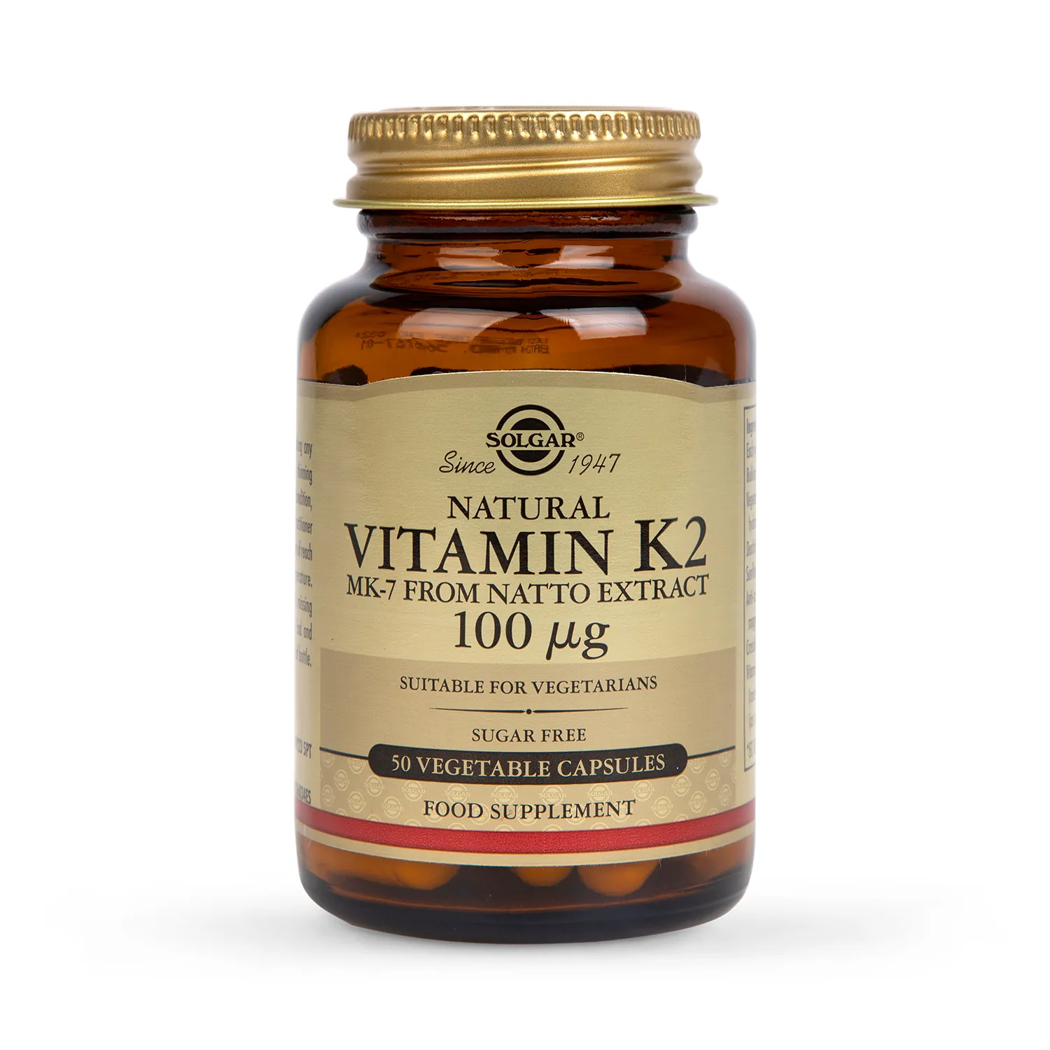 Vitamin K2 (MK-7) 100mcg 50 Vegetable Capsules