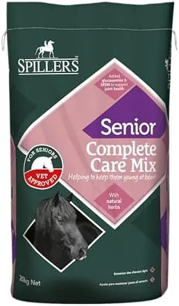 SPILLERS Complete Care Mix Senior Horse Feed 20kg - Complete Nutritional Care, Food for Senior Horses and Ponies - Digestive, Joint and Immune Support, Horse Mix with Pre and Probiotics