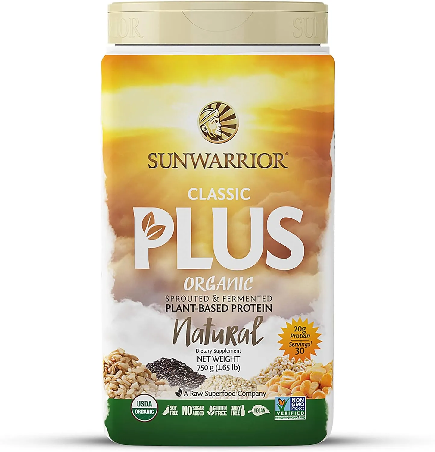 Sunwarrior Classic Plus Organic Plant Protein 750g