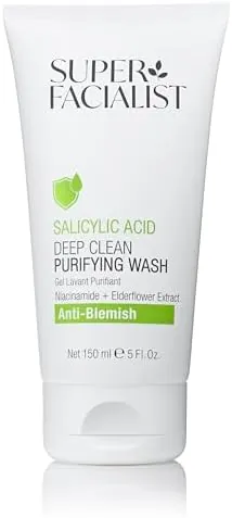 Super Facialist - Salicylic Acid Anti Blemish Purifying Cleansing Wash with Niacinamide (Vitamin B3), Face Cleanser & Face Wash for Clean and Clear Skin & Treat Acne, 150ml