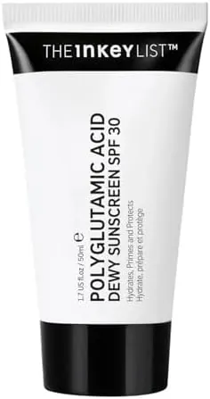 The INKEY List Polyglutamic Acid Dewy Sunscreen SPF 30 50ml, Primes and Protects, Non-Greasy, Vegan Friendly, Suitable For All Skin Types