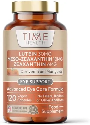 Micro-encapsulated Formula - Lutein 30mg - Meso-zeaxanthin 10mg - Zeaxanthin 6mg - 100% Pure, Natural & Highly Bioavailable - 4 Month Supply - UK Manufactured - Zero Additives - 120 Capsules