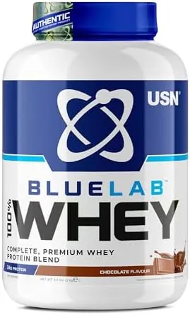 USN Blue Lab Whey Protein Powder: Chocolate - Whey Protein 2kg - Post-Workout - Whey Isolate - Muscle Building Powder Supplement With Added BCAAs