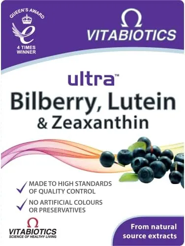 Vitabiotics Ultra Bilberry, Lutein and Zeaxanthin Tablets