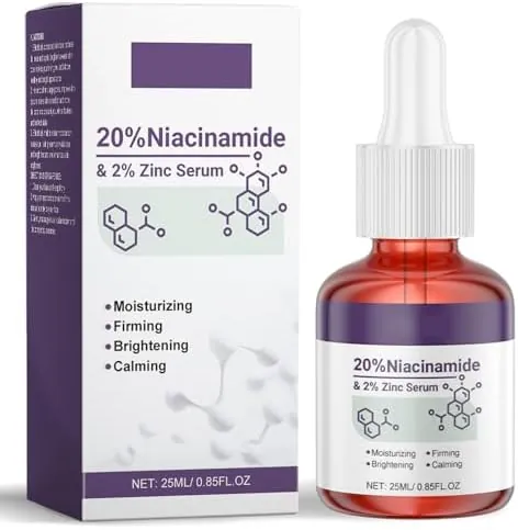 Niacinamide 20% + Zinc 2% Serum Anti acne and Firming essence Mildly Moisturize and Lighten Facial Acne and Soften Skin Smoothing Serum for Blemished Skin