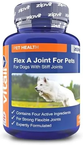 Zipvit Flex A Joint Dog Joint Supplements, Glucosamine for Dogs with Chondroitin, MSM & Vitamin C
